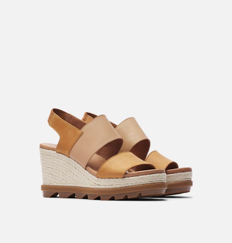 Womens Sandals Brown - Sorel Joanie™ II Slingback Jute Wedge - 309147-RCS